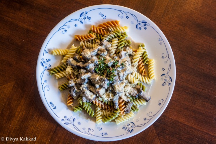 Fusili in mushroom cream sauce-6